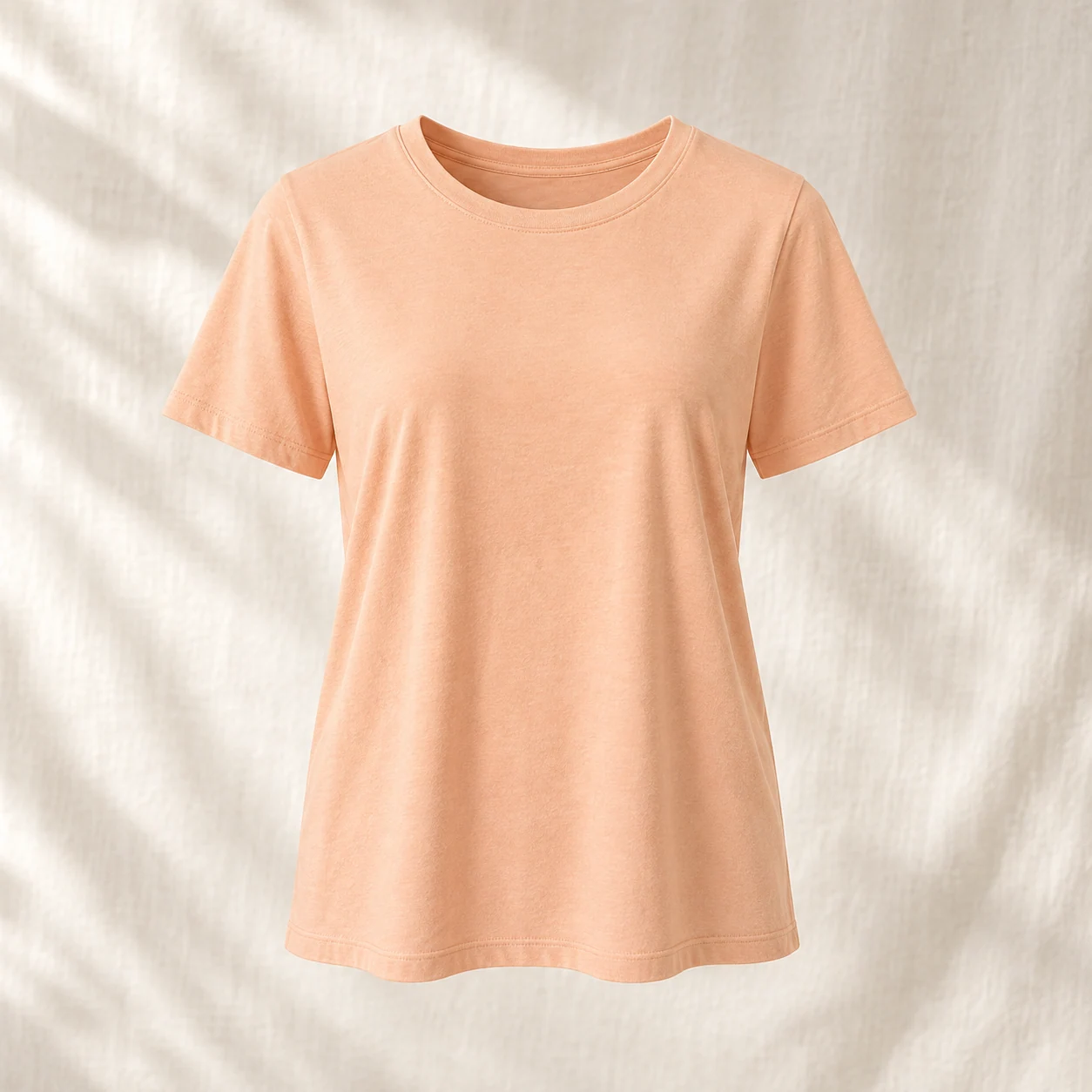 Apricot Weekend Tee in apricot, clothing product photograph