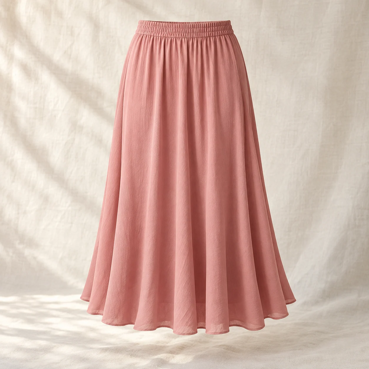 Petal Floaty Midi Skirt in rose, clothing product photograph