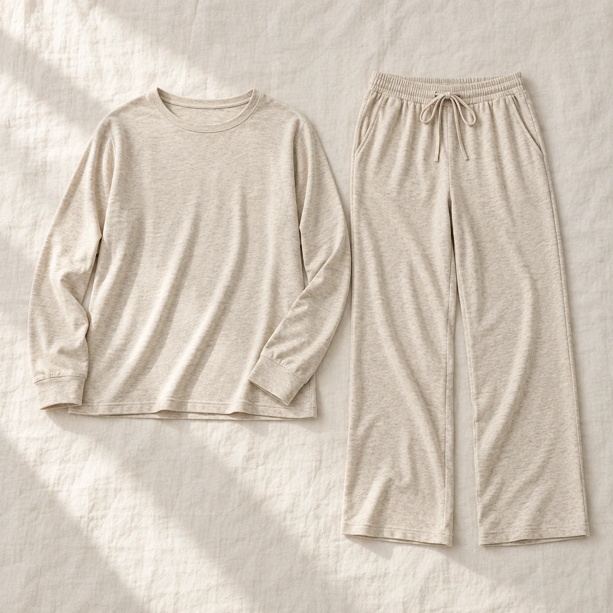 Slow Morning Lounge Set in oat, clothing product photograph